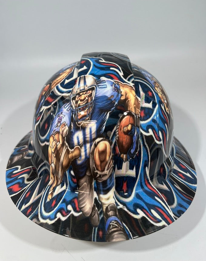 Full Brim Hard Hat Hydro Dipped TENNESEE TITANS