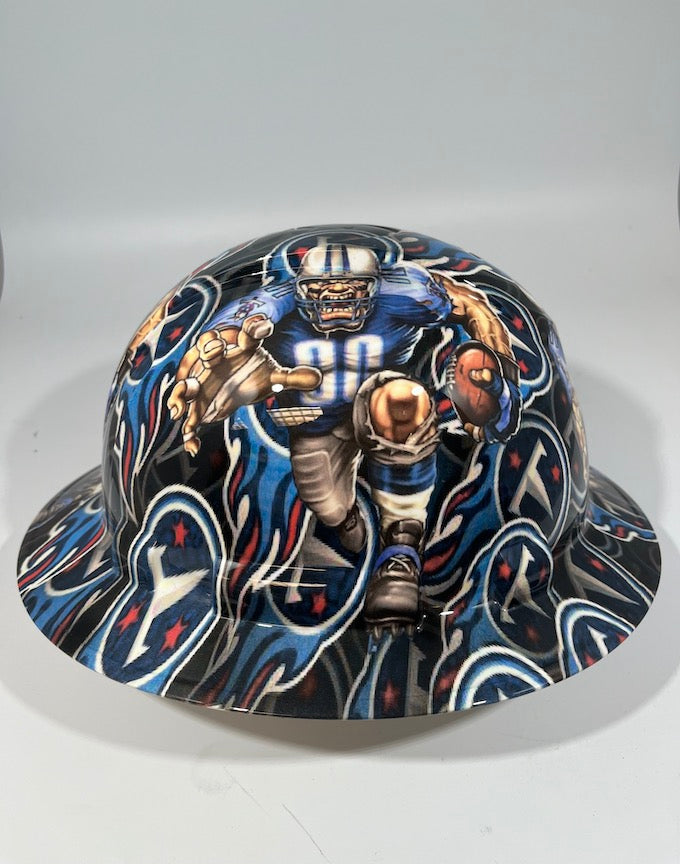 Full Brim Hard Hat Hydro Dipped TENNESEE TITANS