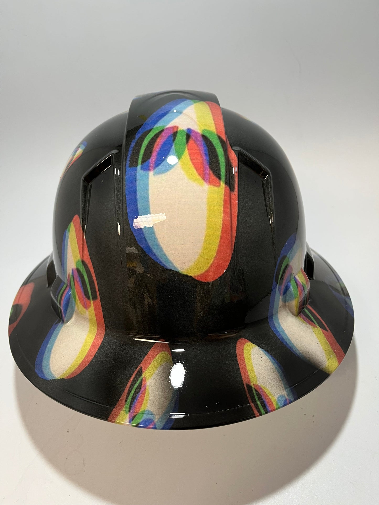 Full Brim Hard Hat Hydro Dipped TRIPPY ALIENS