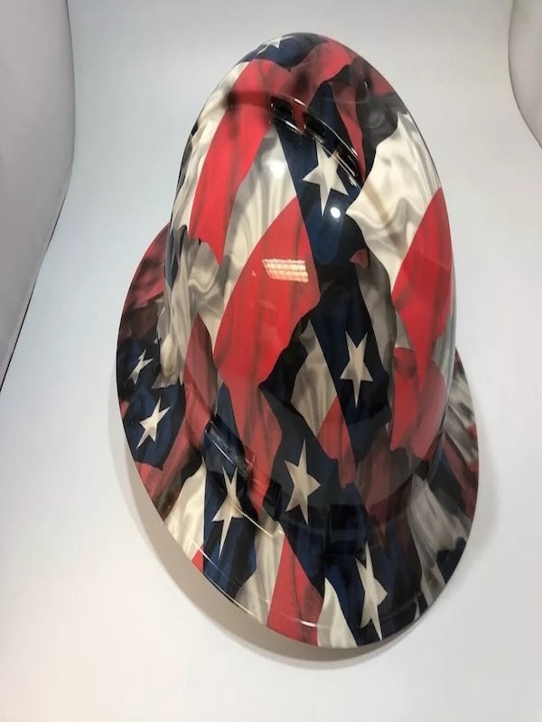 Full Brim Hard Hat Hydro Dipped Texas State Flag