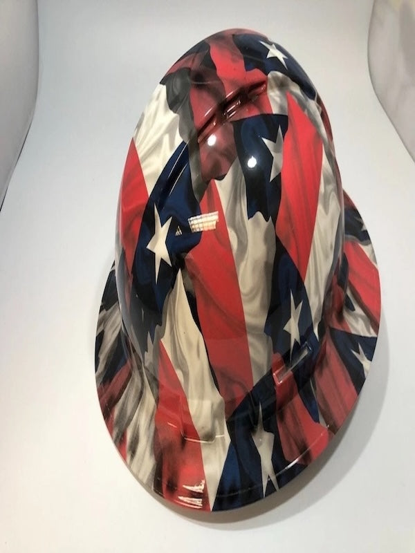 Full Brim Hard Hat Hydro Dipped Texas State Flag