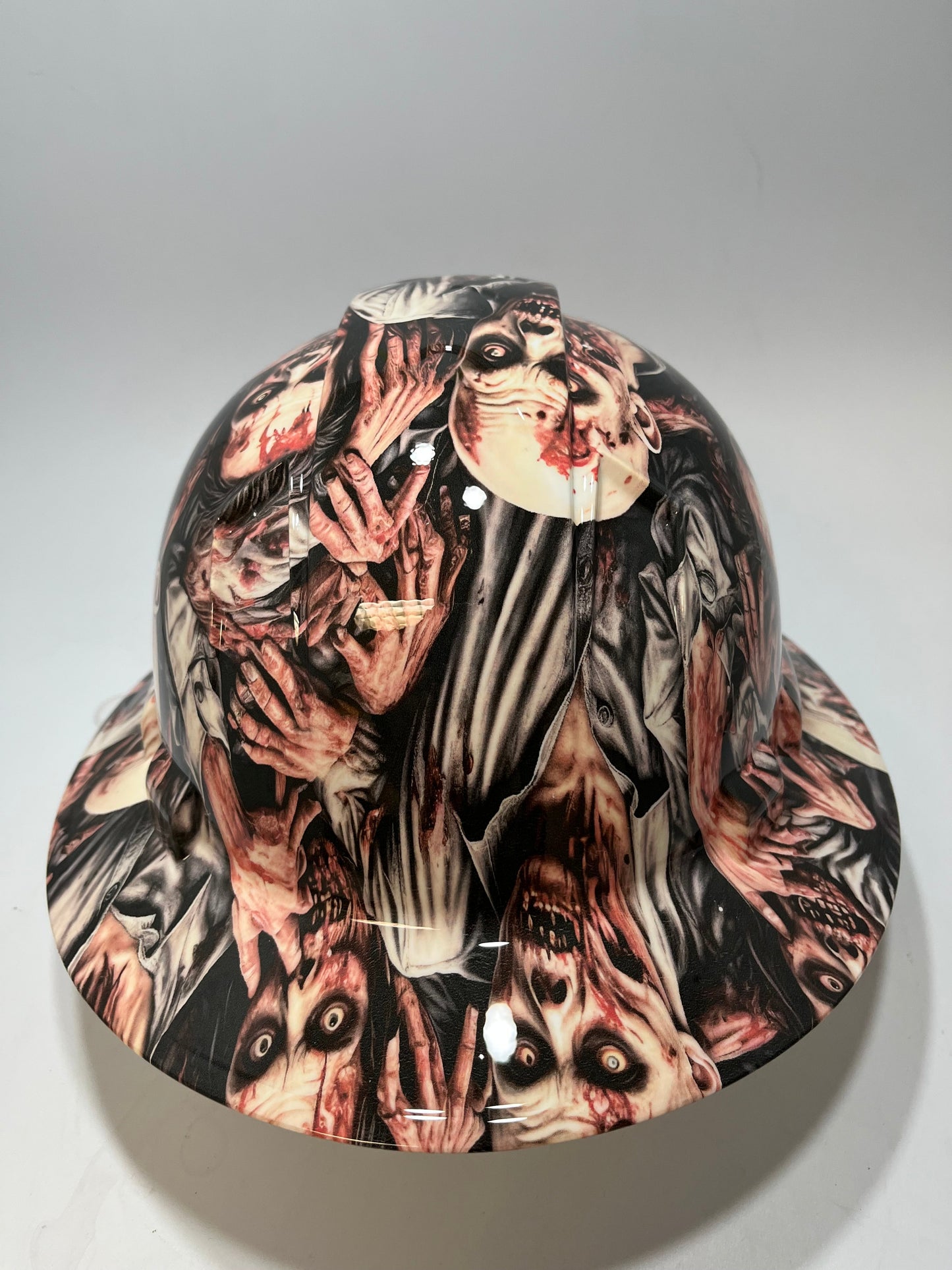 Full Brim Hard Hat Hydro Dipped ZOMBIE APOCALYPSE