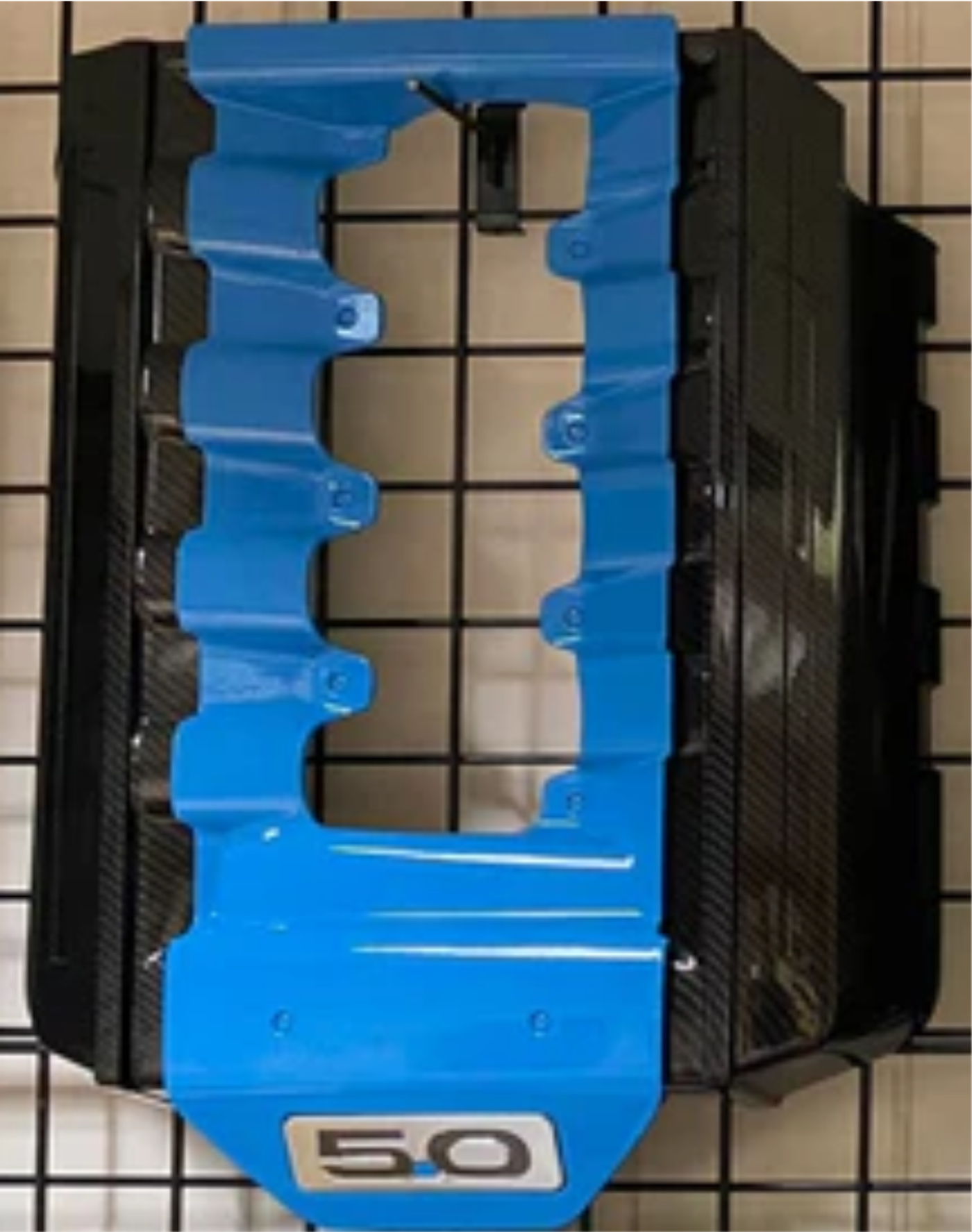Custom Hydro Dipped Carbon Fiber Grabber Blue 2015+ Mustang Engine Cover